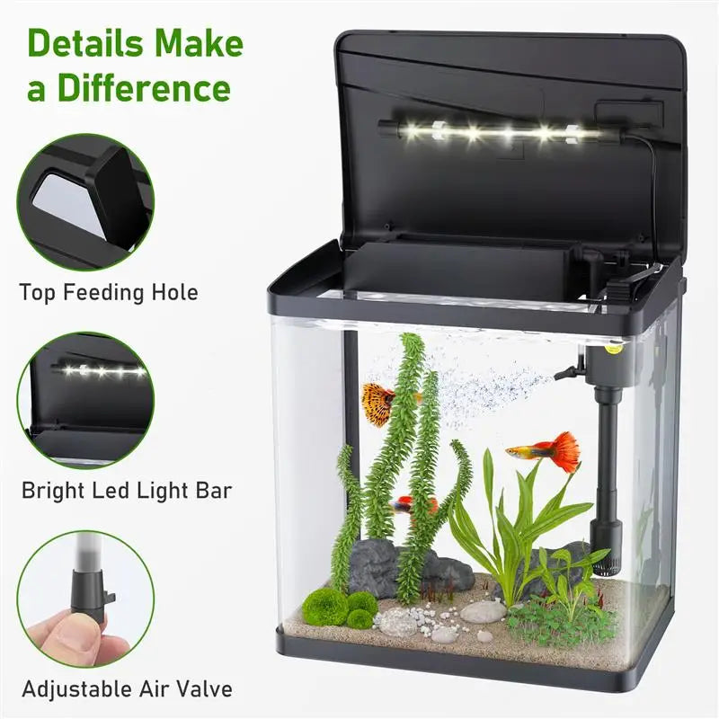 Glass Aquarium 3 In 1 Fish Tank