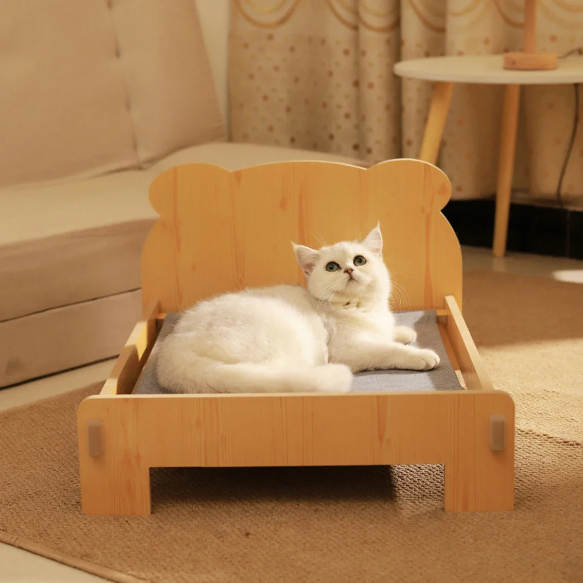 Wooden Elevated Cat Bed